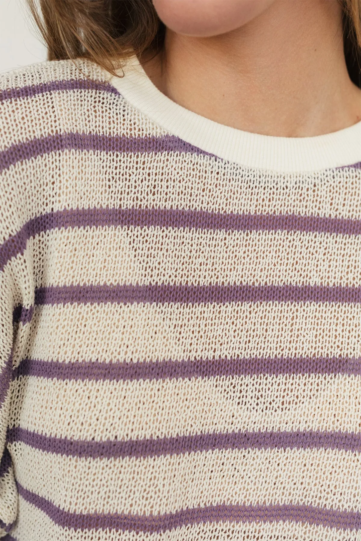 Boddam Top Lilac Stripes