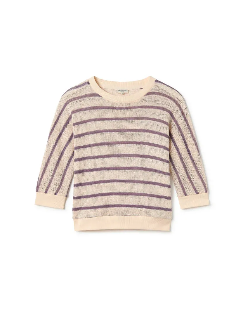 Boddam Top Lilac Stripes