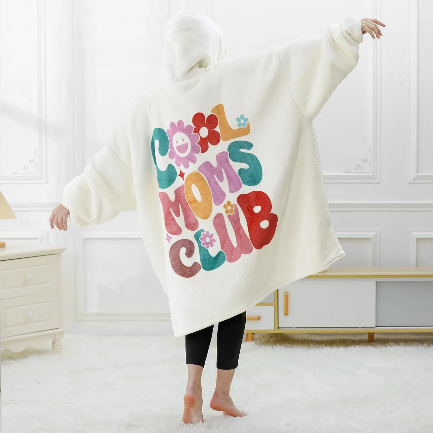 Christian Gifts for Women Birthday, Inspirational Religious Mothers Day Gift Wearable Blanket Hoodie, Catholic Spiritual Jesus Faith Butterfly Gift Oversized Sherpa Fleece Blanket Sweatshirt for Women
