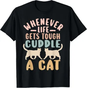 Cuddle A Cat Pet Animals Owner Cats Lover Graphic T-Shirt