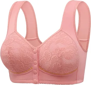 Daisy Bras for Women Comfort Cotton Full Coverage Bra Smoothing Padded Bralette Wireless Bra with Support and Lift