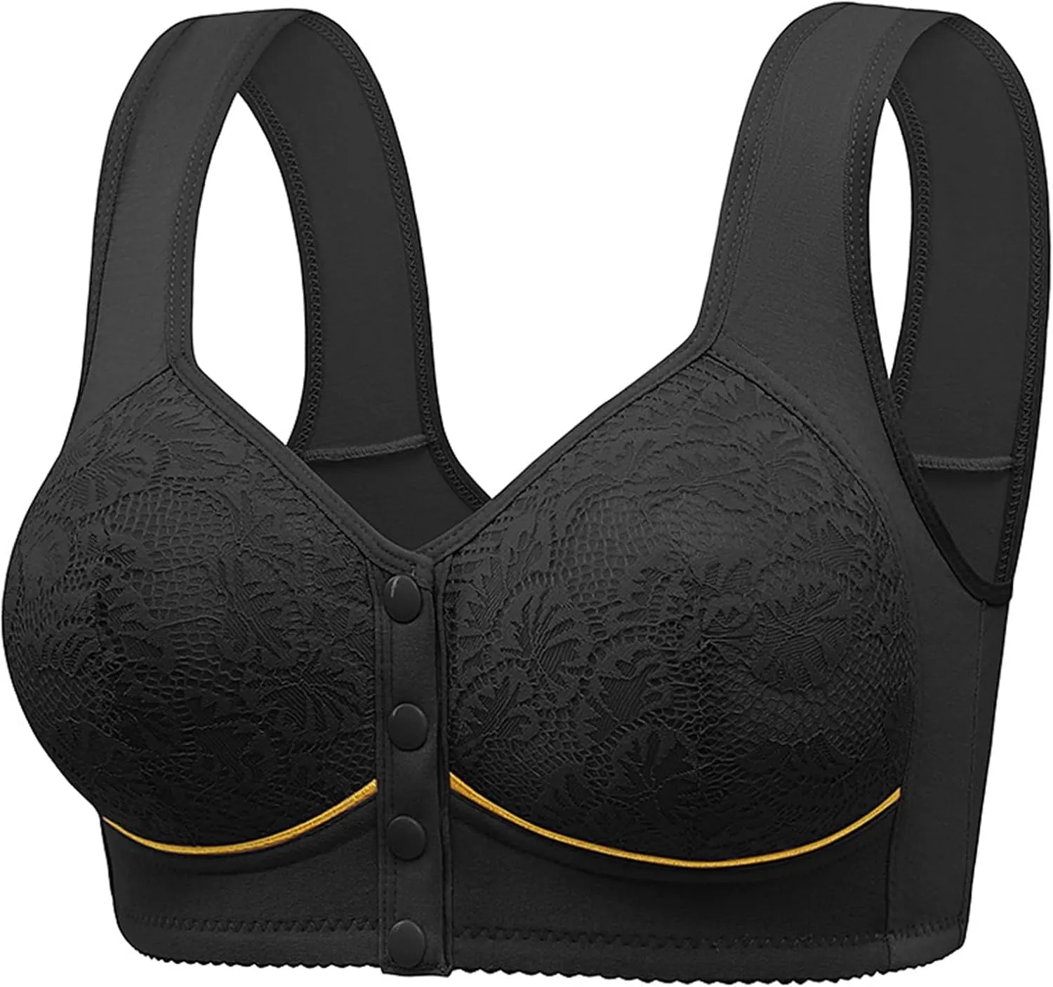 Daisy Bras for Women Comfort Cotton Full Coverage Bra Smoothing Padded Bralette Wireless Bra with Support and Lift