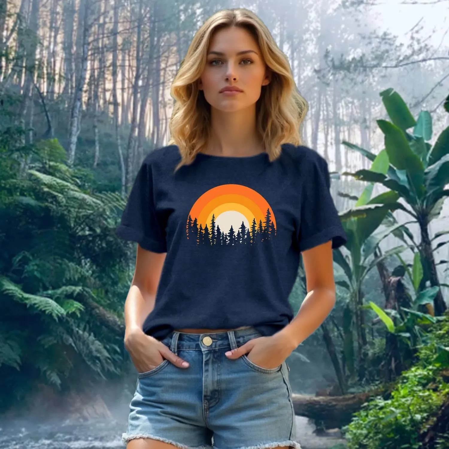 Hiking Shirts Women Forest Adventure T-Shirt Nature Travel Lover Tee Outdoor Camping Tops