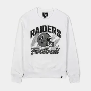Las Vegas Raiders Headline Mens Crewneck (White/Black)