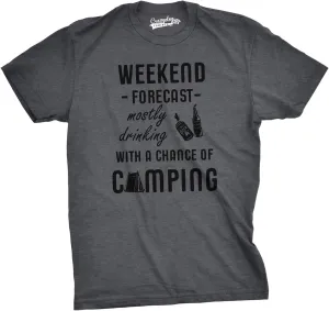 Mens Camping T Shirts Funny Camp Tees for Guys Cool Shirts for Outdoor Camping
