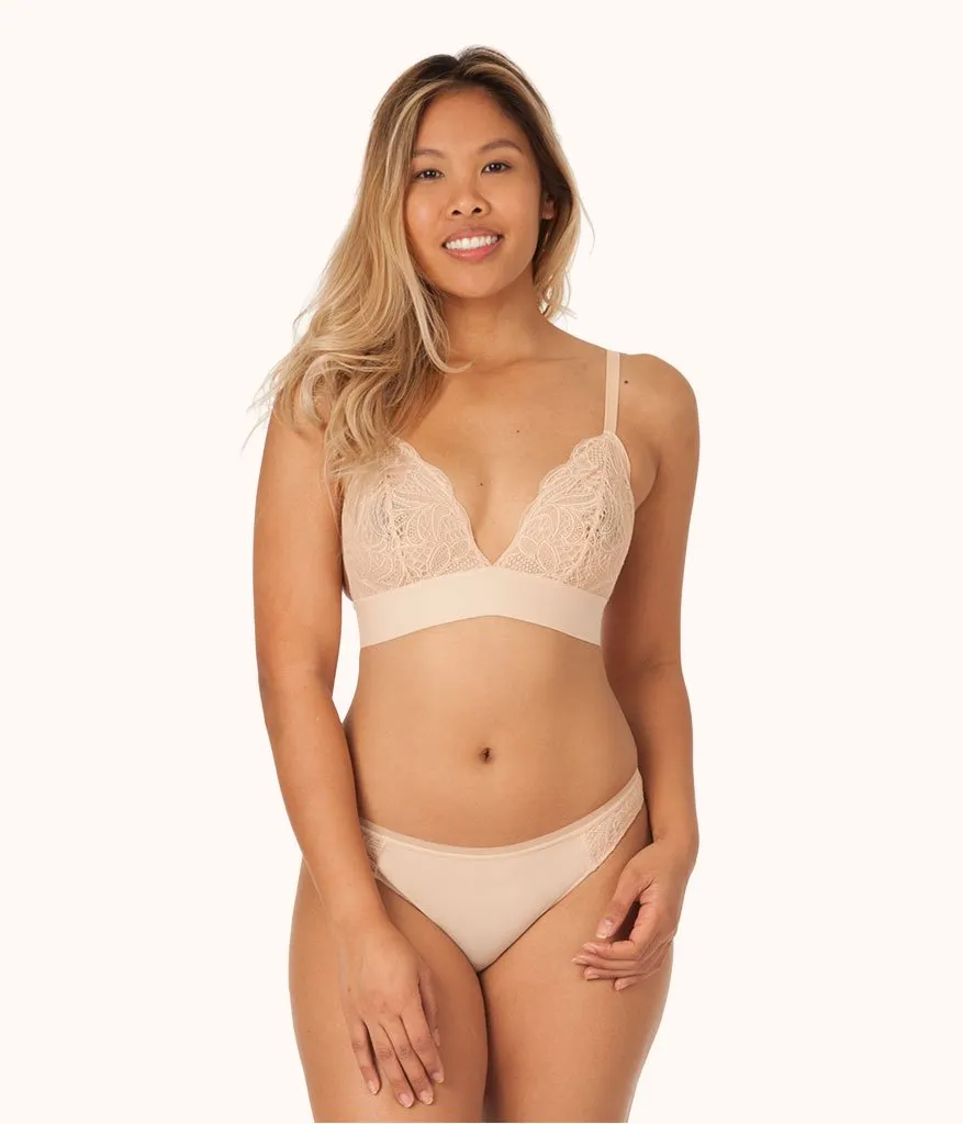 The Palm Lace Thong 5-Pack: Jet Black/Toasted Almond