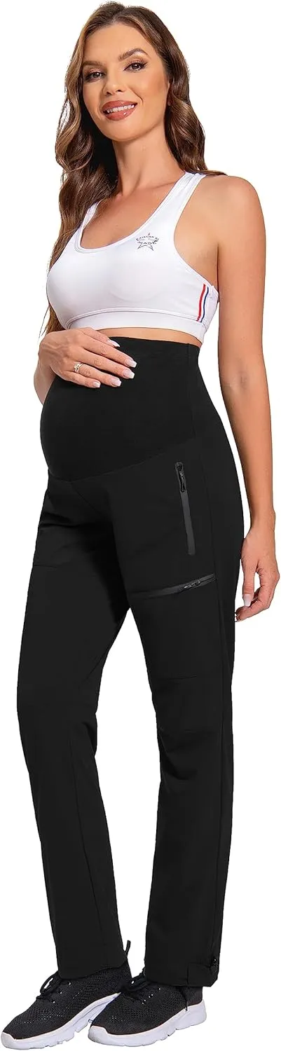 V VOCNI Maternity Pants Quick-Dry Cargo Scrub Pants Women's Hiking Pants Athletic Workout Lounge Casual Outdoor