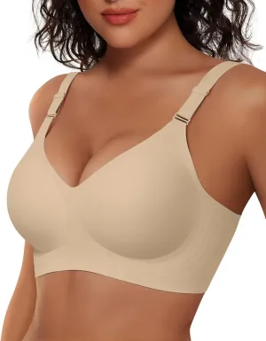 Vertvie Womens Wireless Bras No Underwire Push Up Bra Seamless Supportive Full Coverage Everyday Bras Regular and Plus Size