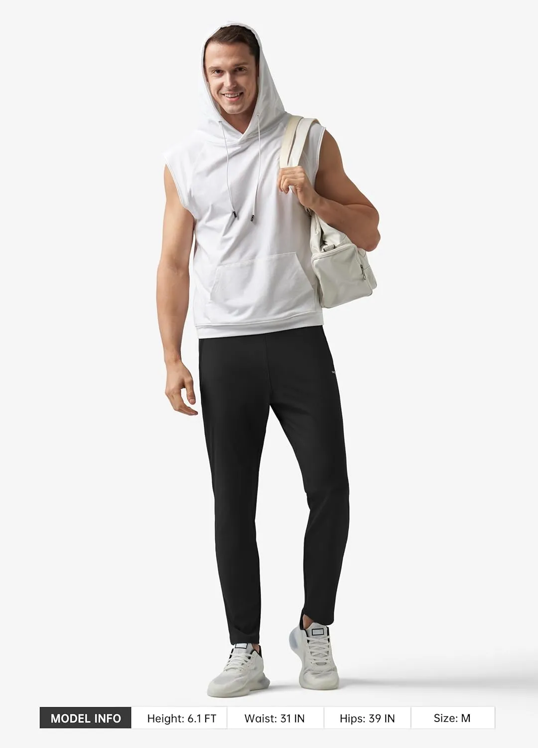 Willit Men's Sweatpants Workout Joggers for Men Athletic Jogging Running Gym Active Pants with Zipper Pockets