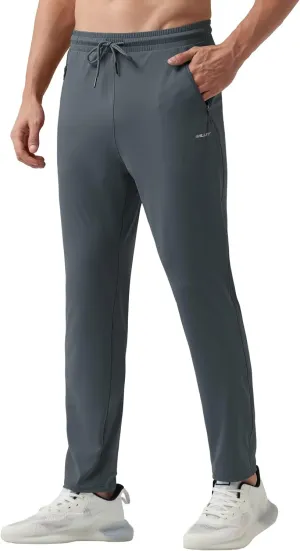 Willit Men's Sweatpants Workout Joggers for Men Athletic Jogging Running Gym Active Pants with Zipper Pockets